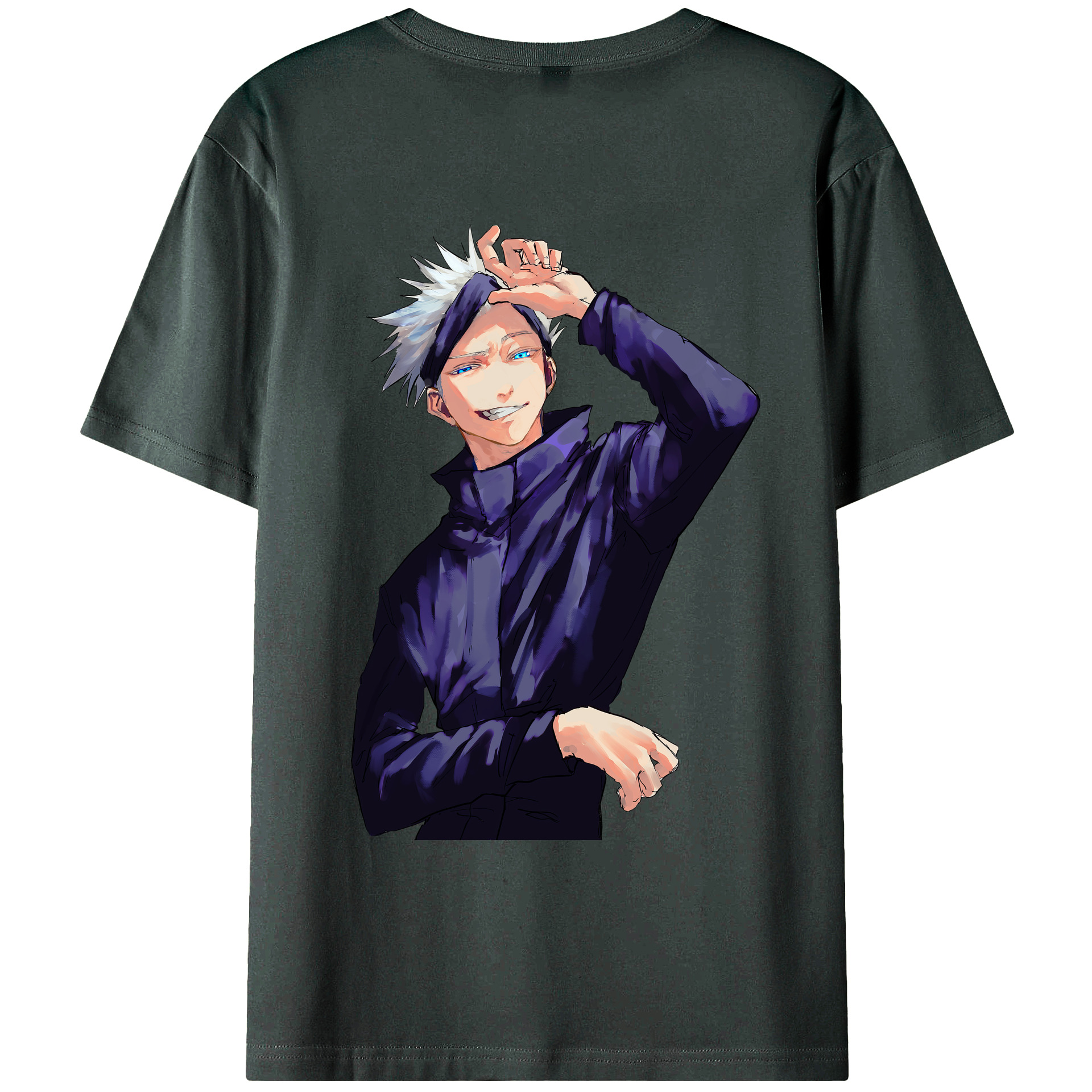 （画像用） 呪術廻戦 Jujutsu Kaisen 綿100％ メンズ半袖Tシャツ（バックプリント） 通気性